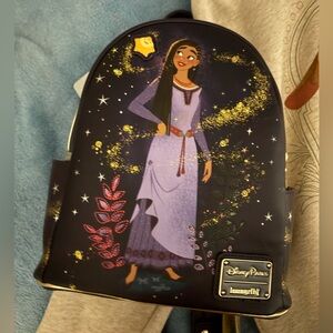 Loungefly Disney Wish Asha Princess Backpack Purple and gold details NWT NEW